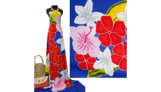 sarongs pareo rayon summer handpainting flora made in bali
