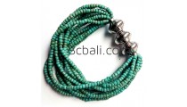 bali beads bracelets stretches turquoise 