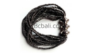 bali beads bracelets stretching grey 