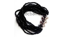 bali beads multi strand bracelets stretch handmade