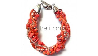bali stone bracelets beads glass handmade