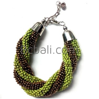 beads glass bracelets home made from bali