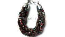 beads glass bracelets made from bali new designs