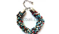 mixing glass beads bracelet charms stainless aaccessories