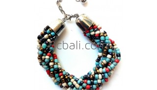 mixing glass beads bracelet charms stainless aaccessories