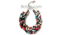 multi bead bracelets charm rolling stainless charms