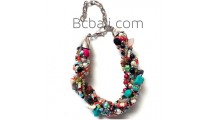 multi color stone beads bracelets fashion accessories 2015