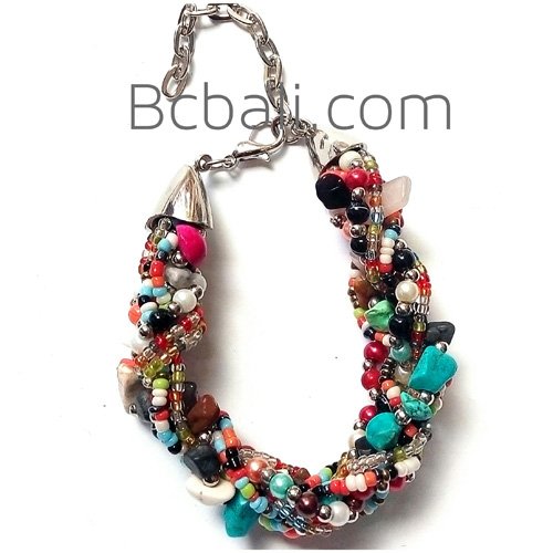 multi color stone beads bracelets fashion accessories 2015 multi