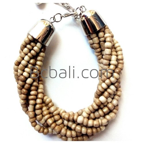 natural beaded bracelets balinese design new fashion women natural