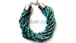 turquoise bead bracelets bali charm fashion women accessory