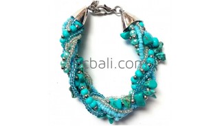 turquoise stone beads bracelets charms accessories bali