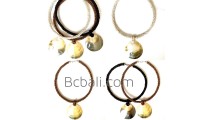 bali choker bead necklace pendant sea shells