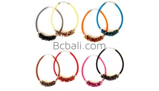 choker necklace string round shells accessory bead