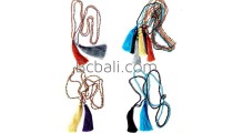 crystal glass bead exclusive long strand tassel mix color