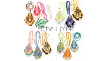 miyuki glass bead necklaces motif diamond shape pendant