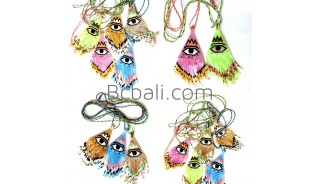 glass bead miyuki evil eyes necklace crystal pendant