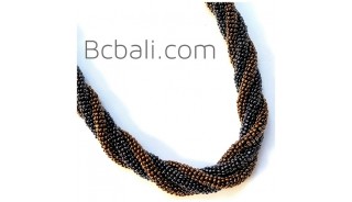 two model bycolor necklaces beads