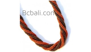 two coloring beads necklaces quarted seeds fashion