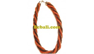 two coloring beads necklaces quarted seeds fashion