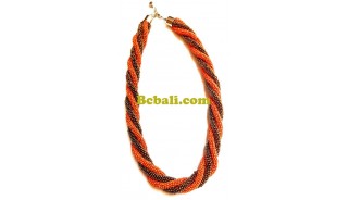 two coloring beads necklaces quarted seeds fashion