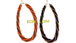two model bycolor necklaces beads