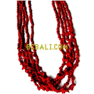 beads stone bali necklaces multi seeds designs