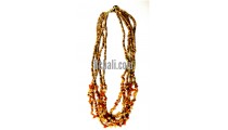 beading stone necklaces multi seed design