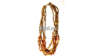 beading stone necklaces multi seed design