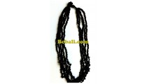 beads stones black necklaces long seeds designs