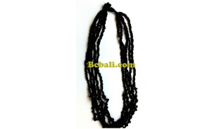 beads stones black necklaces long seeds designs