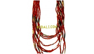 casandra beads multi seeds necklace charm