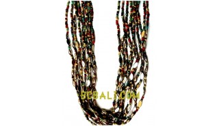 mix color glass beads necklace charms fashion