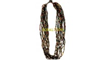 mix color glass beads necklace charms fashion