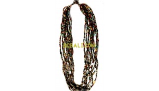 mix color glass beads necklace charms fashion