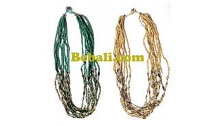 multi layer bead charming necklaces