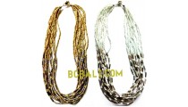 necklaces beads multi strand charms new