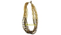 necklaces beads multi strand charms natural