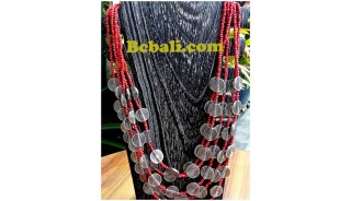 5strand strand choker necklace charm beaded fashion