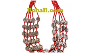 5strand bead necklaces charming fashion jewelries 