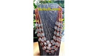 bali casandra 5strand necklaces coin beads