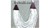 bali unique choker necklace multiple strand with wood