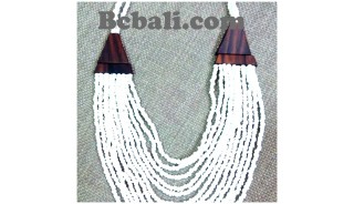 two color shown necklaces choker strand beading wooden ethnic design