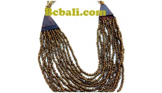 balinese golden glass bead choker ethnic necklace hand work design