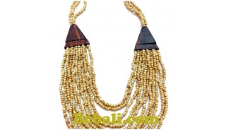necklaces choker layer bead wood ethnic design