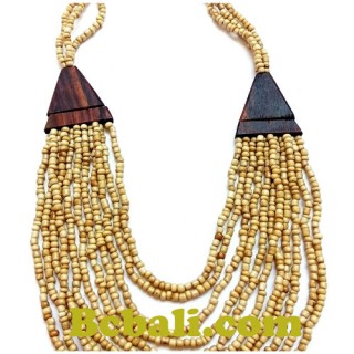 necklaces choker layer bead wood ethnic design