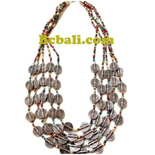 two color shown choker necklace beads charming