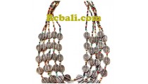 multiple beads color choker necklace seeds 