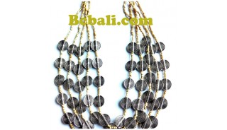 natural beads balinese necklaces choker 5seed design