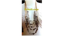 nature bead organic quarted strand casandra necklace