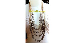 nature bead organic quarted strand casandra necklace